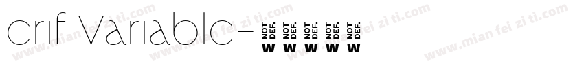 erif Variable字体转换